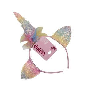 Claires Club Ombre Glitter Unicorn Headband Pink Girls Pastel